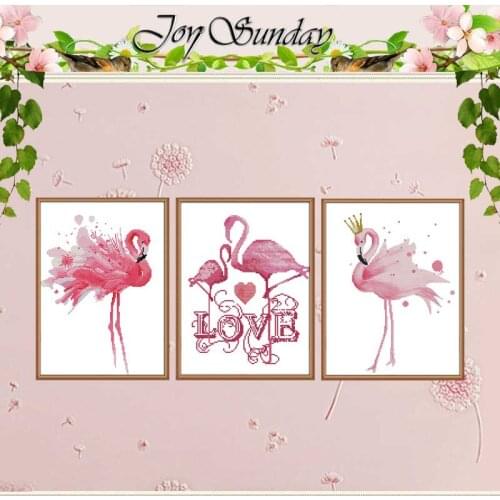 Fantasy flamingo counted Cross Stitch 11CT 14CT Cross Stitch Set Wholesale DIY Animals Cross-stitch Kit Embroidery Needlework