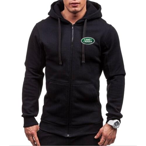 Land Rover 2021 New Casual Sports Hooded Mens Sweater Hoodie Mens Long-Sleeved Jacket Zipper Track Field Sportswear