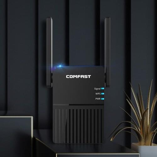 New 1200Mbps Long Range Dual Band 2.4+5Ghz Wireless Wifi Repeater High Power Signal Booster Wi fi Extender Wlan Wi-fi Amplifer