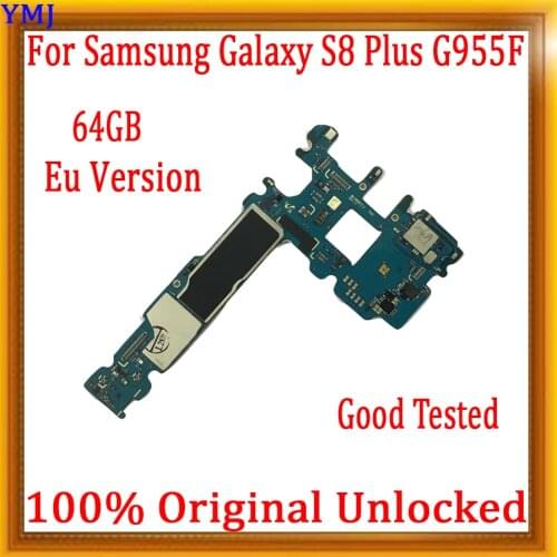 Original unlocked for Samsung Galaxy S8 Plus G955F G955FD G955U/S8 G950F G950FD G950U Motherboard,64GB with Full Chips,Free Ship