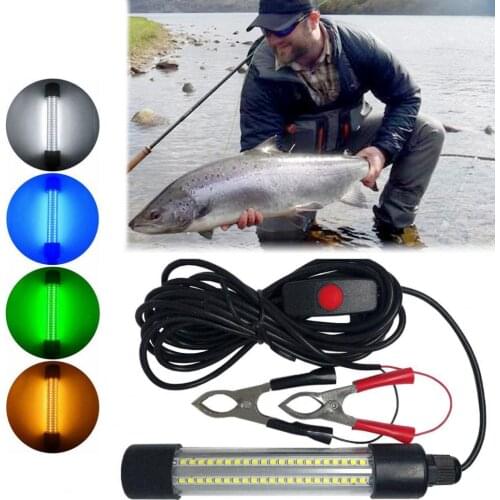 Underwater LED Fishing Light Glowing Attract Fish with Clips Fishing Submersible Boat Night Lamp Outdoor Fishing Tools