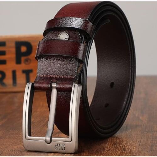 Luxury Brand Genuine Leather Belt Men Split Leather Pin Buckle Designer Belt Business Casual Ceinture Homme Mens Belt 110-145cm