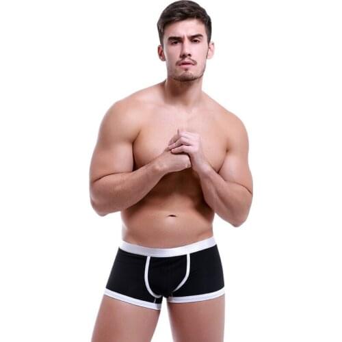 3pcs/lot Cotton Boxer Men U Convex Pouch Underpants Breathable Mens Underwear Plus Size M L XL 2XL 3XL
