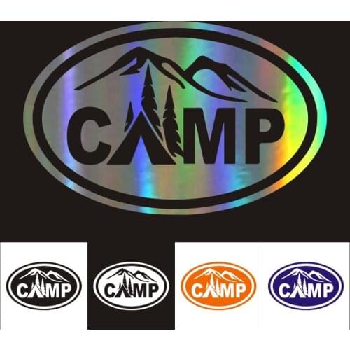 10*15cm Car Sticker Funny Camp Life Cartoon Vinyl Sticker Reflective WaterProof Car Decal Car Styling Accessories