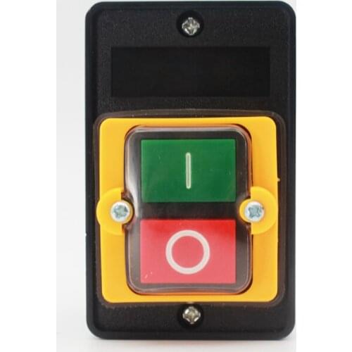 On Off Water Proof Push Button Switch 10A 250V 380V Waterproof PushButton for Cutting Machine Bench drill Switch Plastic Motor