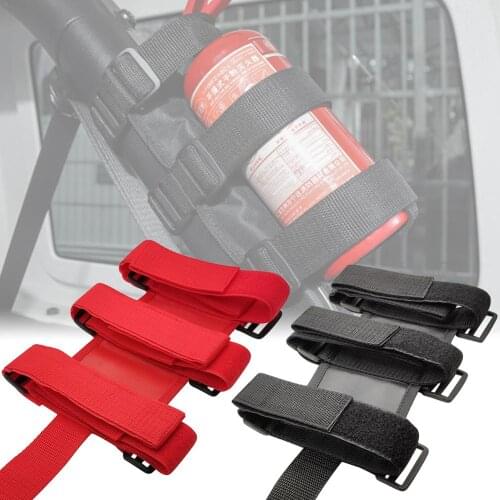 1PC Fire Extinguisher Car Trunk Belts Storage Bag Magic Tapes Fixing Bandage Bracket Stickers Straps Fastener Car Accessories
