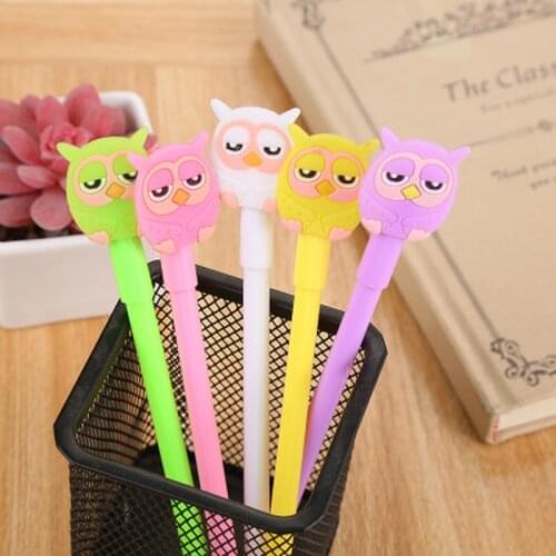 1pcs Owl Gel Pen 0.5mm Cute Pens Novelty Kawaii Gel Pens Student Stationery Kawaii Pen Signature Pen Kawaii School Supplies