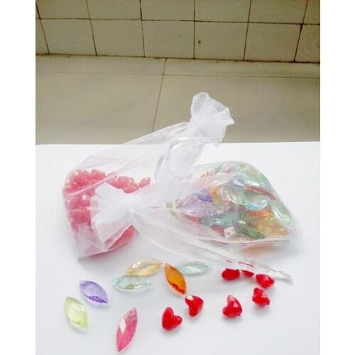 200pcs 10*15 White gift bags for jewelry/wedding/christmas/birthday Organza Bags with handles Packaging Yarn bag