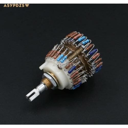 23 Step pinion handle stepping potentiometer 10K/50K/100K (2 Channel) Power amplifier Volume potentiometer