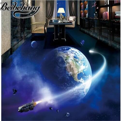 Beibehang 3 d pvc flooring custom photo Waterproof floor wall sticker picture universe earth Milky Way painting 3d wall murals
