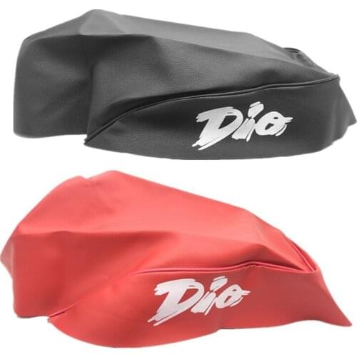 2 Pcs Motorcycle Seat Cover Imitation LeatherSeat Cover for HONDA DIO AF27/AF28 Motorcycle Modification Black & Red