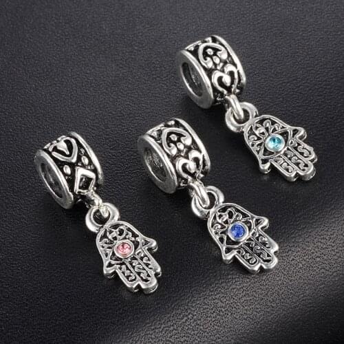 CUTEECO Hand Palm & Evil Eye Pendants Charms Beads European DIY Beads Fit Brand Charms Bracelets Necklace