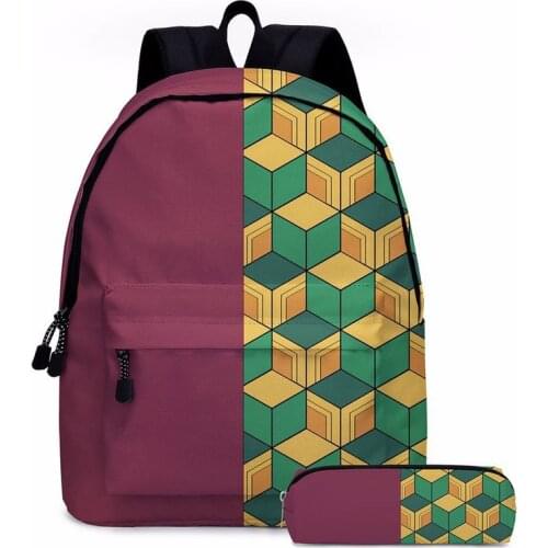 Demon Slayer Kimetsu No Yaiba Backpack Anime Cosplay Tomioka Giyuu Printing School Bags Fashion Travel Bag Notebook Bags