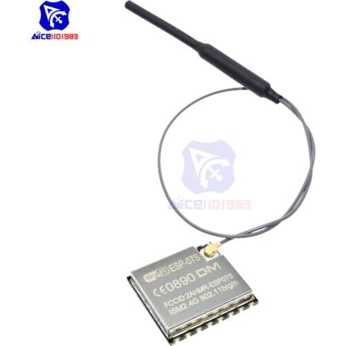 Diymore ESP8266 ESP-07S ESP07 Serial to WIFI Module Industrial Grade Wireless Module 802.11/b/g/n with 2.4Ghz IPEX Antenna