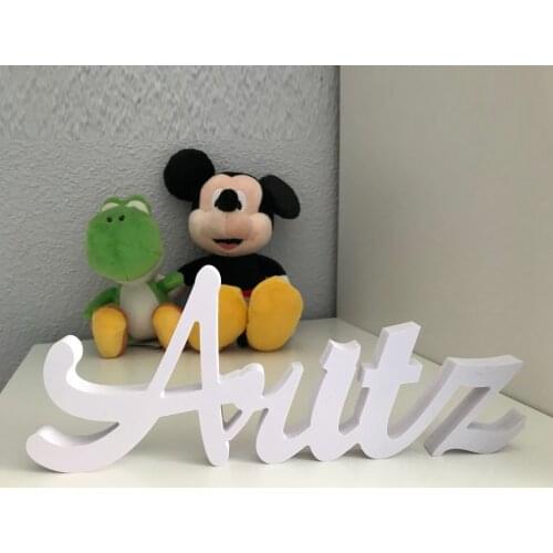 Custom Pure White Sign Wedding Baby Shower Decorations Personalized Name Sign Letter Party Room Wall Hanger or Standing Desk