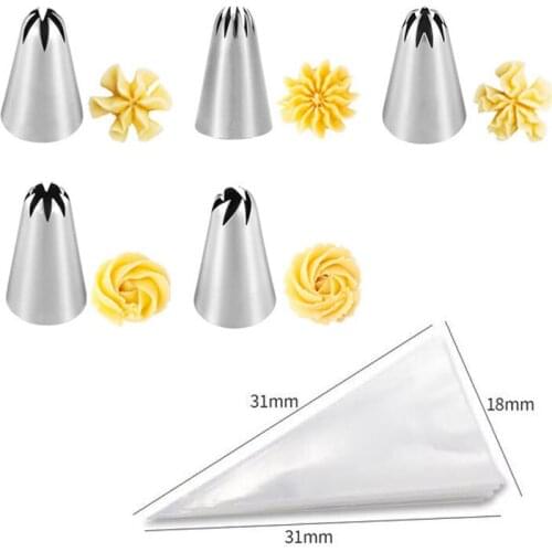 Russian Icing Piping Nozzle Flower Cream Cupcake Decoration Tips Set Stainless Steel Cake Pastry Baking Accessories Kitchen Tool