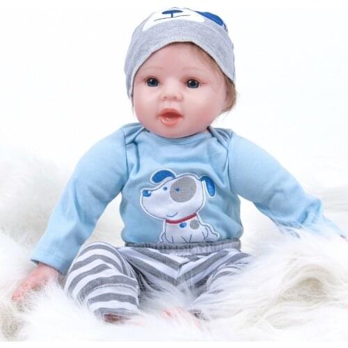 Baby Reborn Doll Boy Toys For Children Cute Girls Toys 22 Inch Soft Silicone Full Body Baby Dolls Birthday Gift