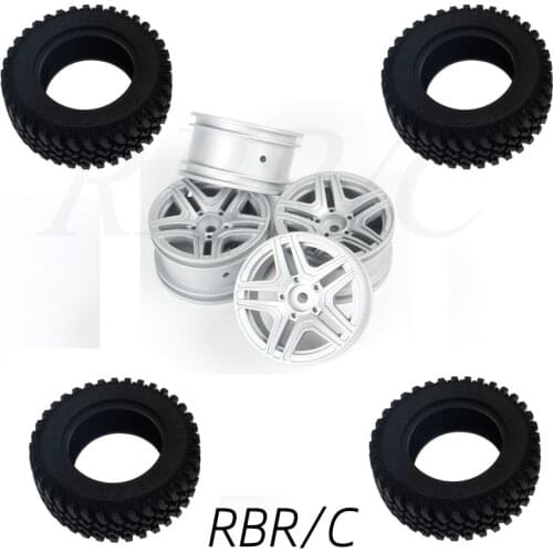 RBR/C MN86 Off-Road Climbing RC Cars Models Modified DIY Parts Original Factory Black And Silver Metal Wheels & Hub R530