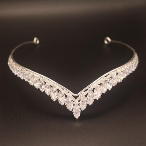 Fashion luxury zircon crown tiara Baroque new bridal wedding shiny crown jewelry Princess accessories wholesale hair accessories