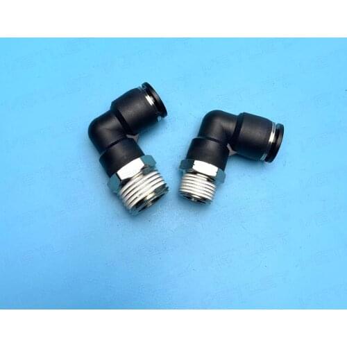 Male Elbow 1/4 OD-R1/8 thread PL1/4-01,PL3/8-02 quick air fittings inch size PT Thread high quality pneumatic one touch fitting