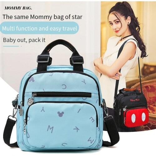 Disneys New Baby Diaper Bag Large Capacity Mother Tote Bag Newborn Baby Tissue Paper Diaper Bag Waterproof Travel Diagonal Bag