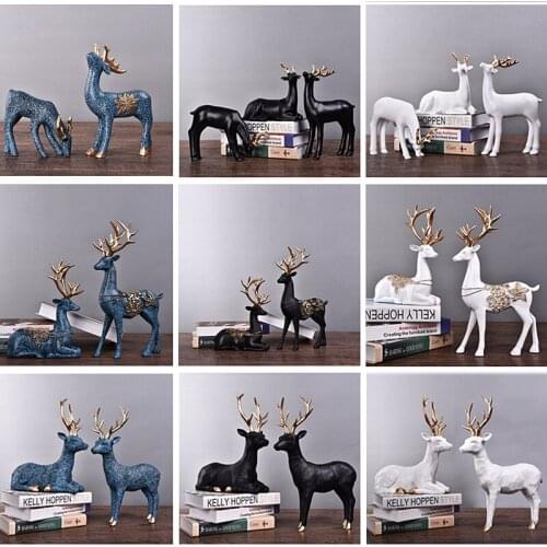 New Deer resin crafts home decor resin craft ornaments creative living room TV cabinet ornaments