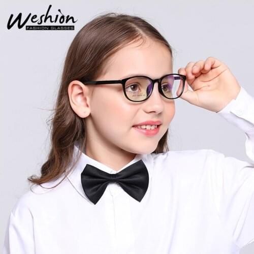 Boy Girls Anti Blue Light Glasses Kids Teens TR90 Frame Anti Reflective Optical Junior High School Computer Eyeglasse 8 to 18