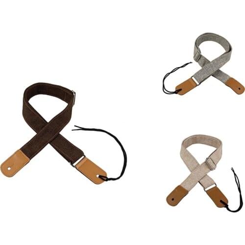 Shoulder Buckles Cotton and Linen Adjustable Ukulele Strap Solid Guitar Part Anti Pull Retro Portable Durable Belt