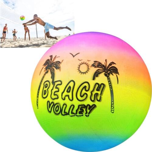 Beach Volleyball Rainbow Inflatable Ball Summer Beach Balls Pool Swim Kids Toy