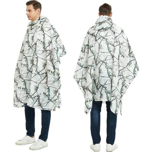 Outdoor three-in-one rain poncho, hiking, hiking, fishing, cycling, backpack, raincoat, poncho, breathable, anti-static