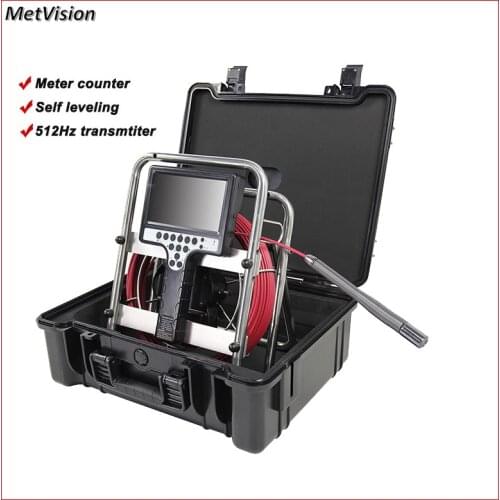 Meter Counter Portable Handheld Industrial Video Endoscope Borescope 512Hz Transmitter Self balancing DVR 23mm long spring