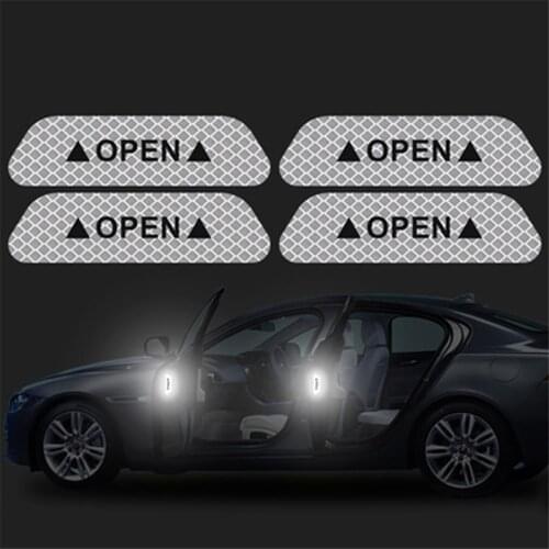 4PCS/set Car Reflective Strips Door Warning Sticker For Citroen C1 C3 C5 Aircross C4 Grand Picasso Cactus Berlingo Auto Stickers