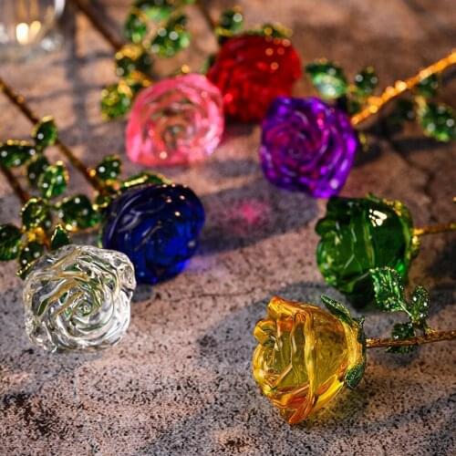 Eternal Crystal Rose Creative Birthday Gift Valentines Day Romantic Gift Anniversary Decoration New Popular High-quality Gift