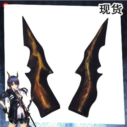1 Pair Game Arknights Chen Cosplay Horns Dragon Horns Head Clip Headwear Hairwear Cosplay Props Accessories Hair Clip Halloween
