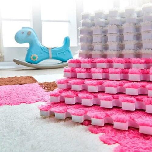 10pcs/lot Splicing Suede Carpet Solid Color Girlish Heart Bay Window Foam Pad Bedroom Living Room Fall Prevention Cushions F8184