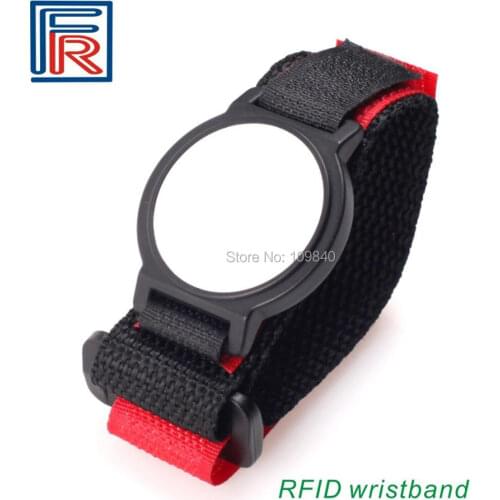 2019 13.56mhz fudan M1 Nylon ISO14443A rfid wristband for event ticket with payment 100pcs