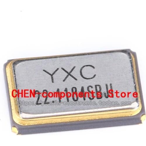 5pcs SMD passive crystal 22.1184MHz 10PPM 20pF X5032221184MSB4SI 4 feet