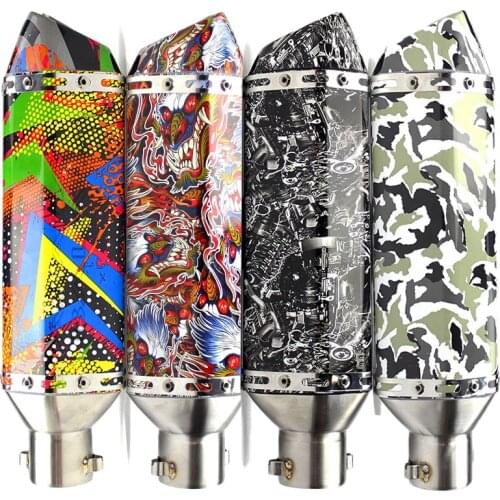 51mm Inlet Universal Motorcycle Exhaust Muffler Pipe Pitbike Remove DB Killer For trk502 gsr 600 cb650f