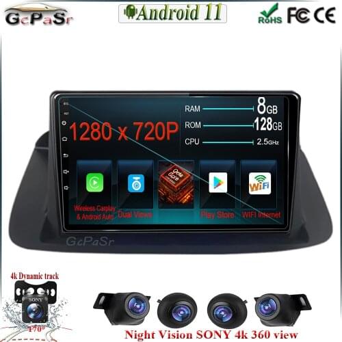 360 camera Android 11 Car Stereo Multimedia Player For Honda Accord 8 2008 - 2013 car radio GPS navigation WiFi BT Carplay auto
