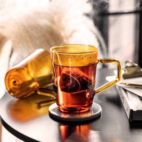 Water Cups Colorful Glass Juice Cup Vintage Beverage Coffee Mug Simple Borosilicate Tea Cup Heat-Resistant Drink Water Glasses