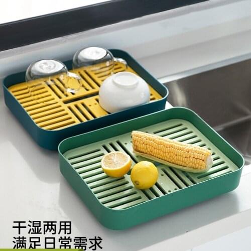 Tea Tray Household Tea Set Tray Draining Household Water Storage Plastic Tray Simple Modern Tea Set Tray