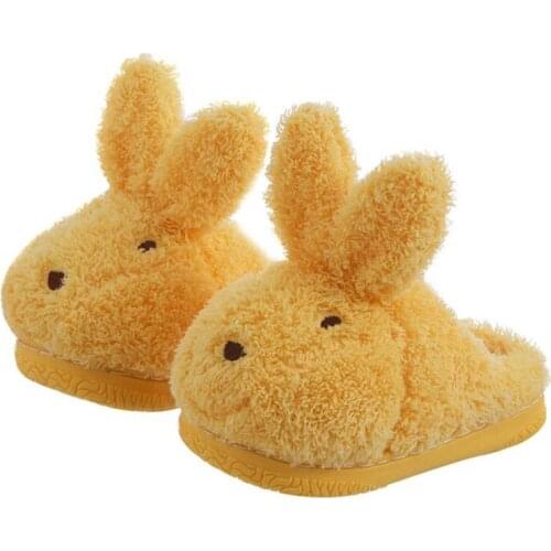 Childrens Cotton Slippers Girls Boys Winter Cartoon Indoor Home Cute Soft Bottom Non-slip Warm Plush Slippers