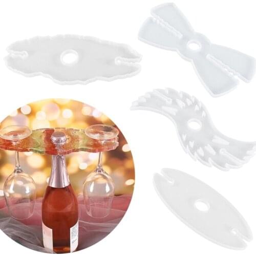 DIY Irregular Wine Rack Silicone Mould Crafts Making Tool Crystal Epoxy Red Wine Shelf Cup Pad Resin Mold
