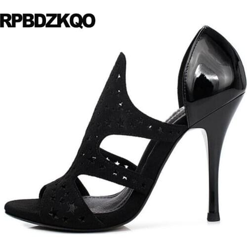 Fetish Stiletto High Heels Roman Sandals Designer Shoes Women Luxury 2021 Ladies Peep Toe Cage Pumps Summer Runway Hollow Out