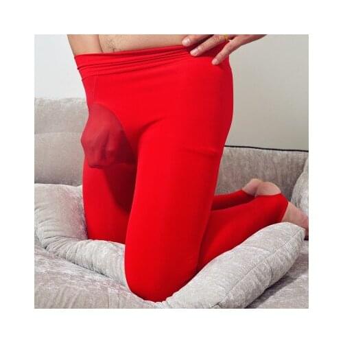 2018 hot Mens red warm pants this year red plus velvet thickening pantyhose winter mens pantyhose