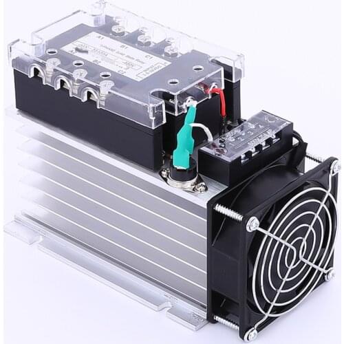 JGX-33100A Three Phase Solid State Relay AC480V 100A DC control AC Solid State Relay SSR AC Three DC-AC With Fan and Radiator