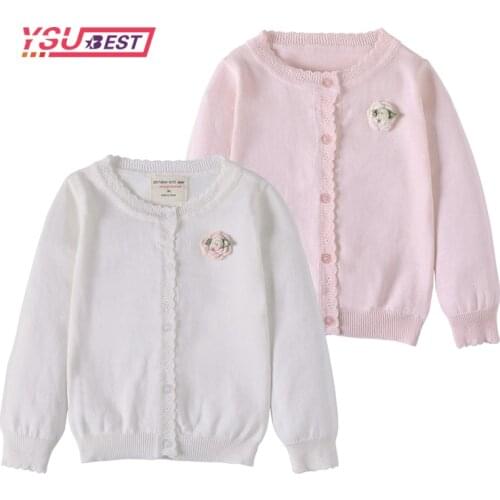 1-5Y Toddler Teenager Clothes School Girls Cardigan Knitted Sweater Children Cardigans Baby Girl Sweater Long Sleeve Kids Jacket