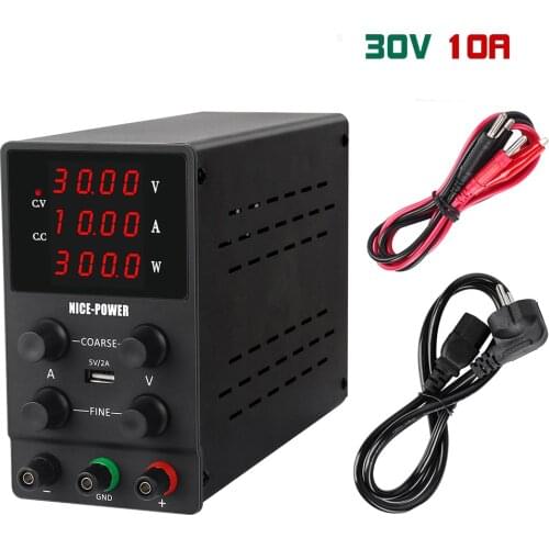 Mini 30V 10A 4 Digit Display Lab Power Supply DC Adjustable Laboratory Power Supply Voltage Regulator SPS3010 For Phone Repair