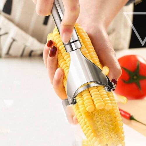 1pc Corn Thresher Peeler Stainless Steel Corn Cutter Cob Peeler Manual Corn Stripper Cob Kernel Cutter Vegetable Fruit Tools