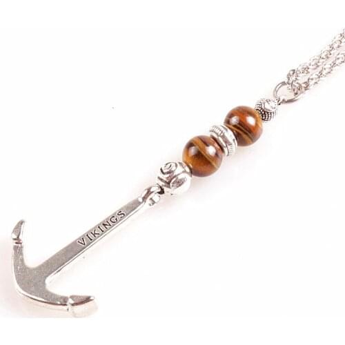 Mens Anchor Pendant Necklace of Spirit Tribal Adventures Male Jewelry